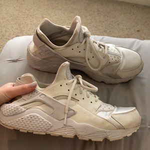 Nike Womens Huarache Run in “Triple White”